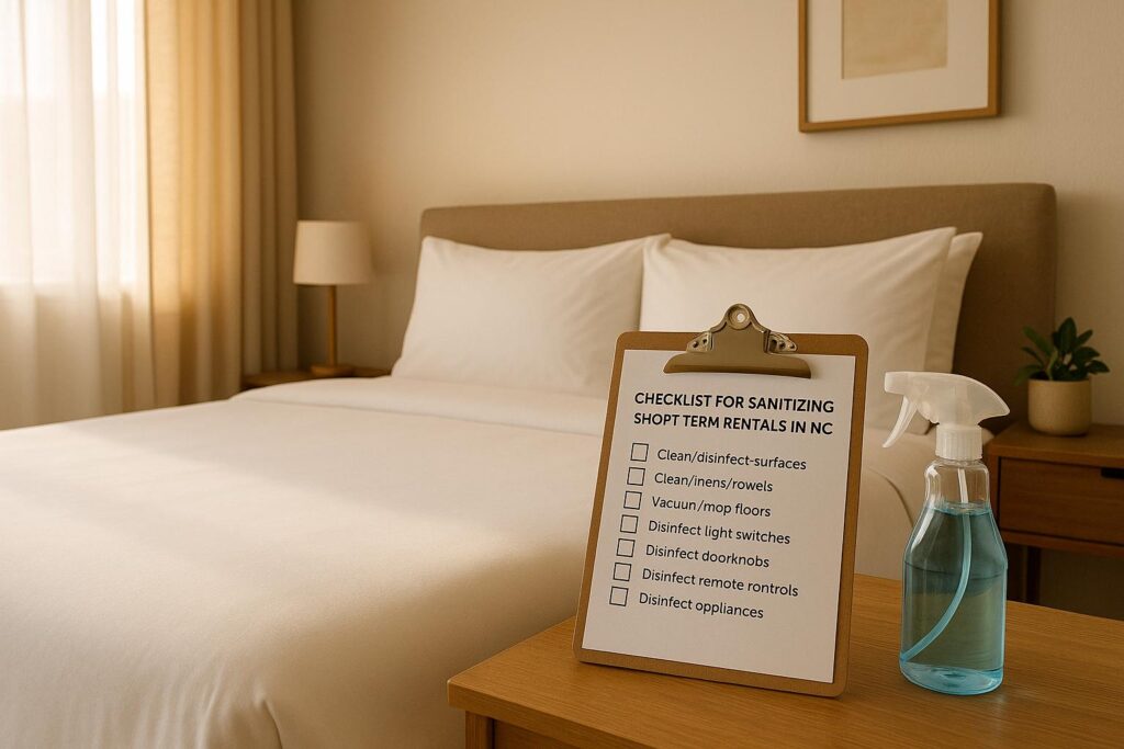 Checklist for Sanitizing Short-Term Rentals in NC