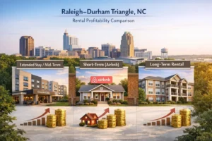Extended Stay / Mid-Term Rentals vs Short-Term (Airbnb) vs Long-Term Rentals: Profitability in the Raleigh–Durham Triangle, NC